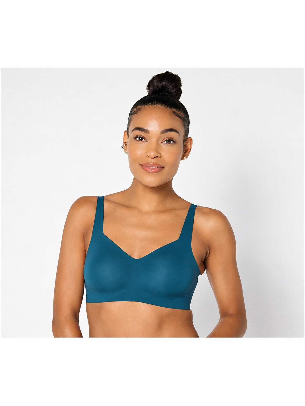 Evelyn & Bobbie Beyond Seamless Wirefree Removable Cups Bra Deep Tide, X-Large